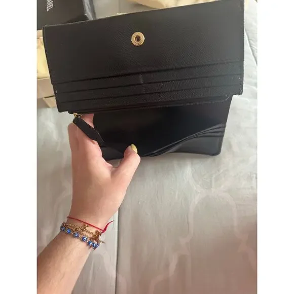 Burberry Long Black Continental Wallet